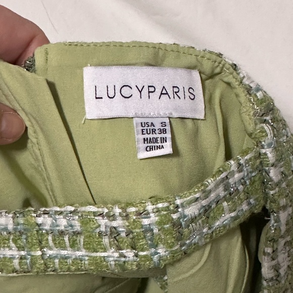 Lucy Paris Cher Tweed Tank in Green - Picture 3 of 3